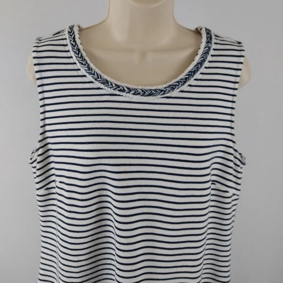 Talbots Striped Sleeveless Dress - Picture 6 of 10